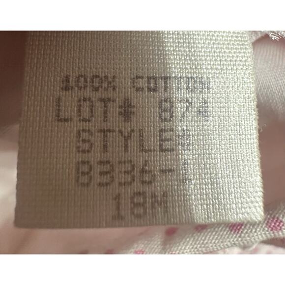 Vintage SYLVIA WHYTE For Saks Fifth Ave Infant Girls Pink Flowers 18 Months - Picture 6 of 6